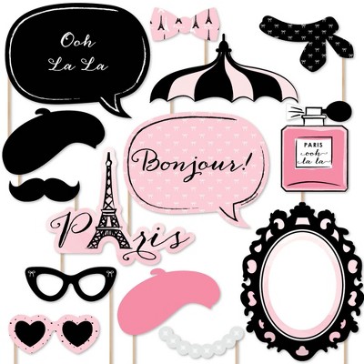 Big Dot of Happiness Paris, Ooh La La - Paris Themed Baby Shower or  Birthday Party Decorations - Beverage Bar Kit - 34 Pieces 