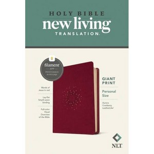 NLT Personal Size Giant Print Bible, Filament Enabled (Leatherlike, Aurora Cranberry, Red Letter) - Large Print (Leather Bound) - 1 of 1