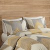 Sapphtopaz Duvet Cover Sets Bedding Sets Reversible Chevron Print Solid Color Back 3 Piece 1 Duvet Cover, 2 Pillow Shams - 2 of 4