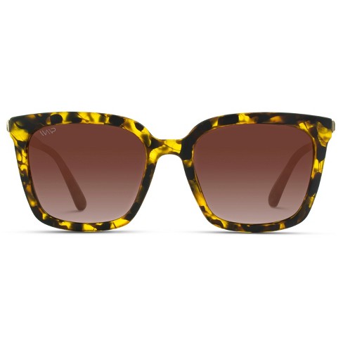 Gold Faded Lens Oversized Sunglasses