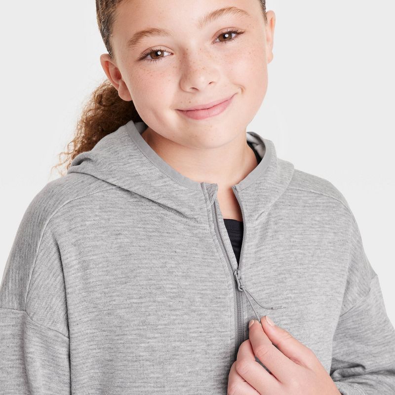 Girls' Shine Striped Hoodie - All In Motion™, 3 of 4