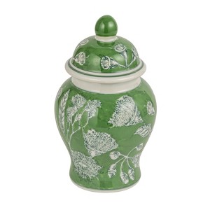 Decorative Ceramic Ginger Jar with Domed Lid - 1 of 4
