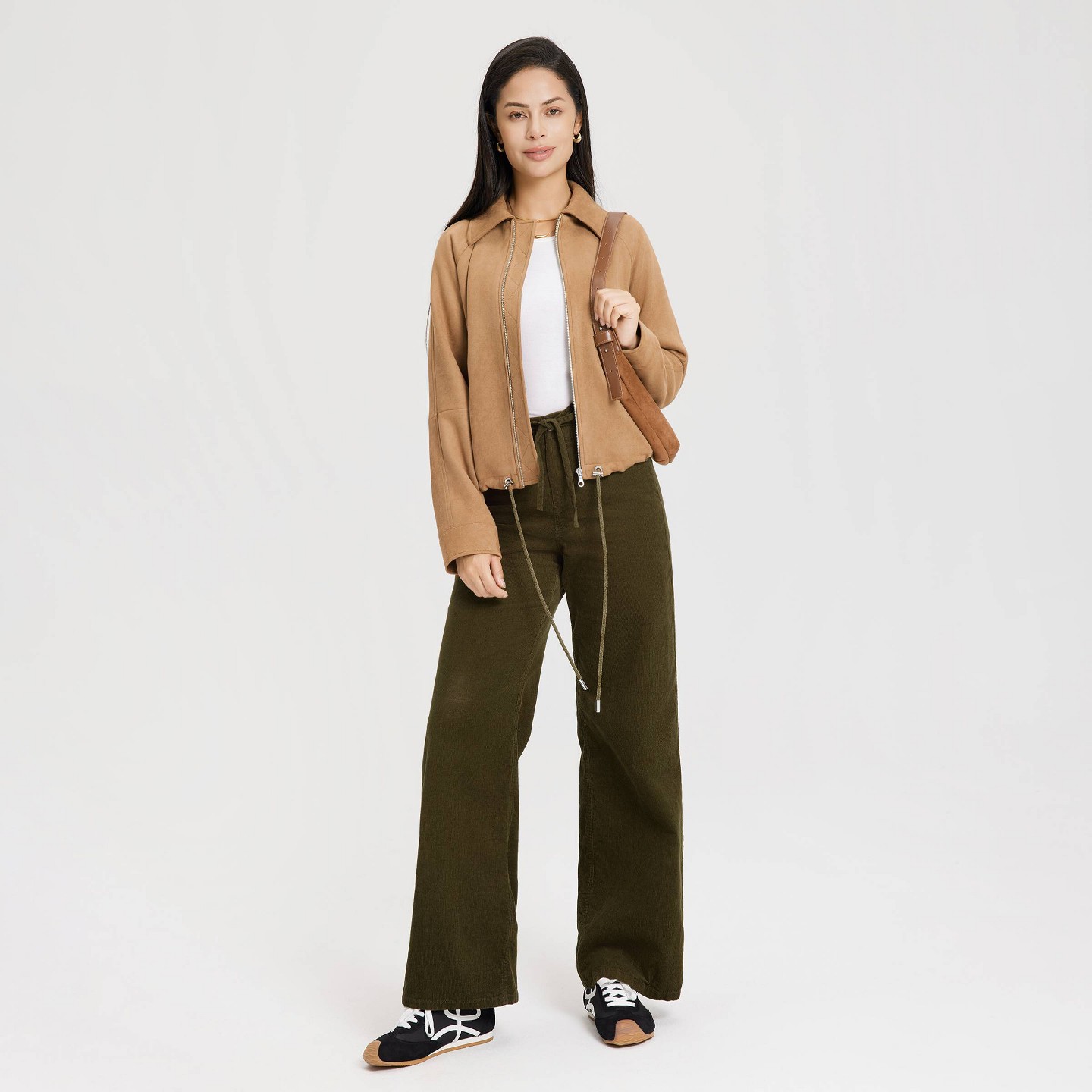 Женская куртка Universal Thread Suede Bubble, цвет: Коричневый — фото 3