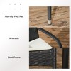 NicBex Outdoor Dining Chairs Set of 2 Patio PE Rattan Wicker Chairs with Backrest and Removable Cushions for Patio - 4 of 4