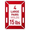 Command 12 Sets of Strips Large Sized Picture Hanging Strips Black: Heavy Duty Adhesive, Plastic, 3.649" Length, 0.751" Width - 3 of 4