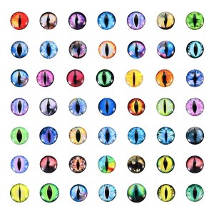 Unique Bargains Realistic Doll Making DIY Craft Crochet Glass Eyes 100 Pcs - 1 of 4