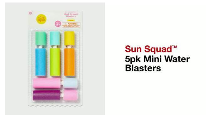 5pk Mini Water Blasters - Sun Squad&#8482;, 2 of 5, play video