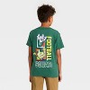 Boys' Spongebob Squarepants Football Squad Short Sleeve Graphic T-Shirt - Green - 3 of 4