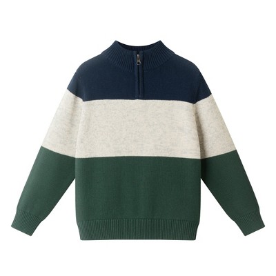Andy & Evan  Toddler  Color Block Half-Zip Sweater