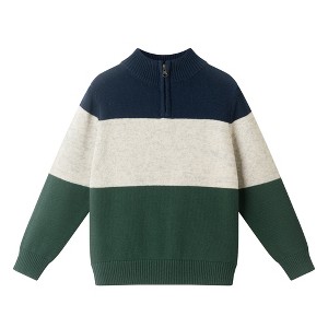 Andy & Evan  Toddler  Color Block Half-Zip Sweater - 1 of 4