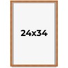 PosterPalooza | Classic Brown Picture Frame - UV Acrylic, Foam Board Backing, Hanging Hardware - 2 of 4
