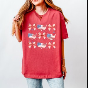 Simply Sage Market Patriotic America Stacked Coquette Heavyweight Tee - 1 of 4