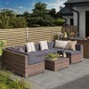 Modern Rattan Patio Furniture Set, 7-Piece Outdoor Wicker Sofa Set with Cushions for Home & Family Gatherings - 2 of 4