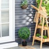 Maggift Artificial Plant Artificial 23.5" Boxwood Topiary Ball Tree Decorative Plant Nursery Pot Included for Home Backyard, Green, 15"*15"*23.5" - 4 of 4