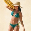 Women's Stylish Ruched Bikini Set with Vibrant Contrast Trims - Cupshe - 2 of 4