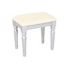 Resenkos Luxury Vanity Desk with Round Mirror,Height-Adjustable, Stylish Dressing Table Set, 4 Drawers & Stool, Silver - 4 of 4