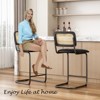 Bencmate Dining Chairs Counter Height Bar Stools Set of 2, Upholstered PU Leather Barstools, 30 inch, Black, 17.7"*18.9"*39.4" - 4 of 4