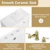 Mshliw 36 Inch Bathroom Vanity with Sink, Ceramic Undermount Sink, 1 Tip-out Drawer, 3 Side Drawers, Adjustable Shelf - 3 of 4