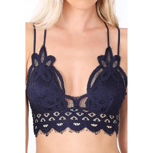 Women's Crochet Lace Bralette With Bra Pads - ANEMONE - 1 of 3