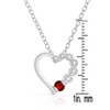 Sterling Silver Genuine Ruby Heart DNA Necklace- A Meaningful Jewelry Piece Symbolizing Love, Passion, and Deep Emotional Connection - 2 of 4