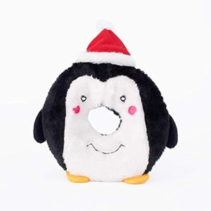 ZippyPaws - Holiday Donutz Buddies Squeaky Dog Toys - Penguin - 1 of 1