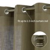 Linen Blend Curtains Solid Curtains for Living Room Bedroom Curtains with Grommet Light Filtering, 2 Pieces - 2 of 4