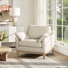 36" Wide Modern Farmhouse Accent Arm Chair with Removable Seat and Reversible Back Cushions - 3 of 4