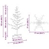 vidaXL Wooden Christmas Tree with Stand Brown 49.2" Solid pine wood - 4 of 4