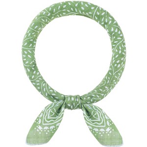 INSPIRE CHIC Women's Leaf Dots Blended Cotton Small Square Scarves 1Pc - 1 of 4