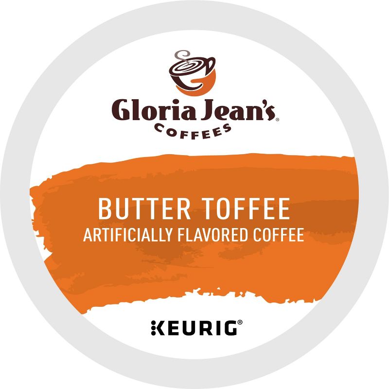 Gloria Jean&#39;s Butter Toffee Coffee Pods Flavored Coffee Medium Roast - 24ct, 3 of 11