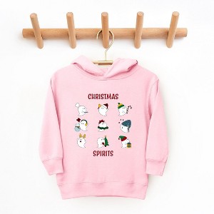 The Juniper Shop Christmas Spirits Red Words Toddler Graphic Hoodie - 1 of 3