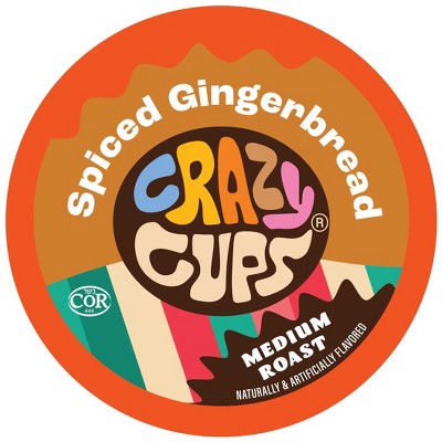 Crazy Cups Spiced Gingerbread Flavored Coffee Pods