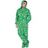 Footed Pajamas - Tis The Season Adult Hoodie Fleece One Piece - image 4 of 4