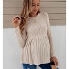 Coolmee Womens Maternity Tops Long Sleeve Pregnancy Tunic Blouses Crew Neck Ribbed Shirts Pregnant Clothes - 4 of 4