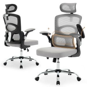 Ergonomic High-Back Mesh Office Chair with Adjustable Headrest, Wheels & Swivel for Home Office, Gaming Room, and Desk Tasks,Desk Chair - 1 of 4