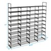 Coucheta Large Shoe Rack Storage Organizer, Tower Unit Shelf Stackable Shoe Shelf with Metal Pipes Plastic Connectors for Entryway Holds 72 Pairs - 4 of 4