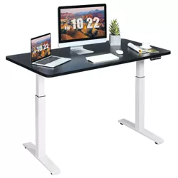 Costway Electric 55''x28'' Standing Desk Adjustable Sit to Stand w/ Controller Black