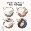 2-Pack Protect+ Waterproof Crib Mattress Protector Covers, Mavy Quilted Cotton Baby Mattress Topper, Toddler Crib Sheets - 3 of 4