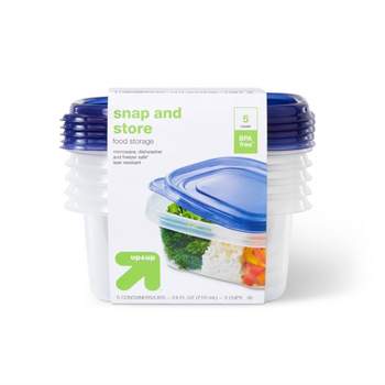 Snap and Store Small Rectangle Food Storage Container - 5ct/24 fl oz - up & up™