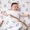 Cotton Jersey Blanket W/ Ultra Soft Plush Lining - Cuddly Bear - 4 of 4