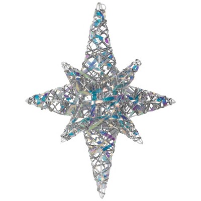 Northlight 3D Lighted Iridescent Beaded Bethlehem Star Outdoor Christmas Decoration - 20"