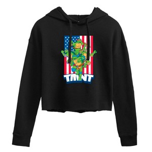 Women's - Teenage Mutant Ninja Turtles - USA Raphael Cropped Graphic Hoodie - 1 of 3