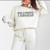 Simply Sage Market Embroidered Teacher Outline Lightweight Garment Dyed Sweatshirt - 2 of 4