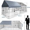 Heavy-Duty Metal Chicken Coop (86"x40"x40", Grey) – All-Weather Outdoor Poultry Cage, Includes Waterproof Cover & Rust-Proof Frame - 3 of 4