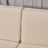 Oana 10pc Acacia Wood U-Shaped Sectional Sofa with Fire Pit Set - Teak/Beige - Christopher Knight Home: Modular Outdoor Seating - 4 of 4