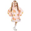 Tirrinia Kid Cute Patterns Blanket Hoodie Oversized Sweatshirt, Soft Warm Fleece Wearable Blanket Pullover, Cozy Christmas Gift for 3-12 Boy Girl - 2 of 4