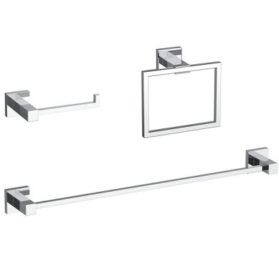 Elegant Lighting Isla 3-Piece Bathroom Hardware Set in Chrome