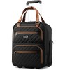 LUGGEX Underseat Carry On Luggage with Wheels Soft Sided All Black 16 Inch - 2 of 4