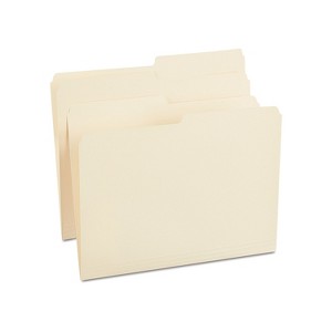 MyOfficeInnovations Manila File Folders Letter 2 Tab Assorted Positions 100/Box 116855 - 1 of 4