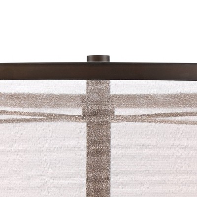 Durango 62" Rustic Edison Bronze Floor Lamp with Sheer Shade